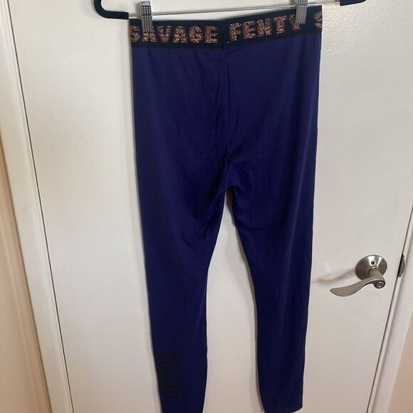 NWT- FENTY-The Savage X Jersey Legging high-waisted, Navy- size small - Picture 8 of 13
